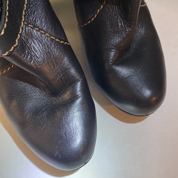 FOSSIL Black Harness Leather Ankle Boot size 6 - Picture 8 of 14